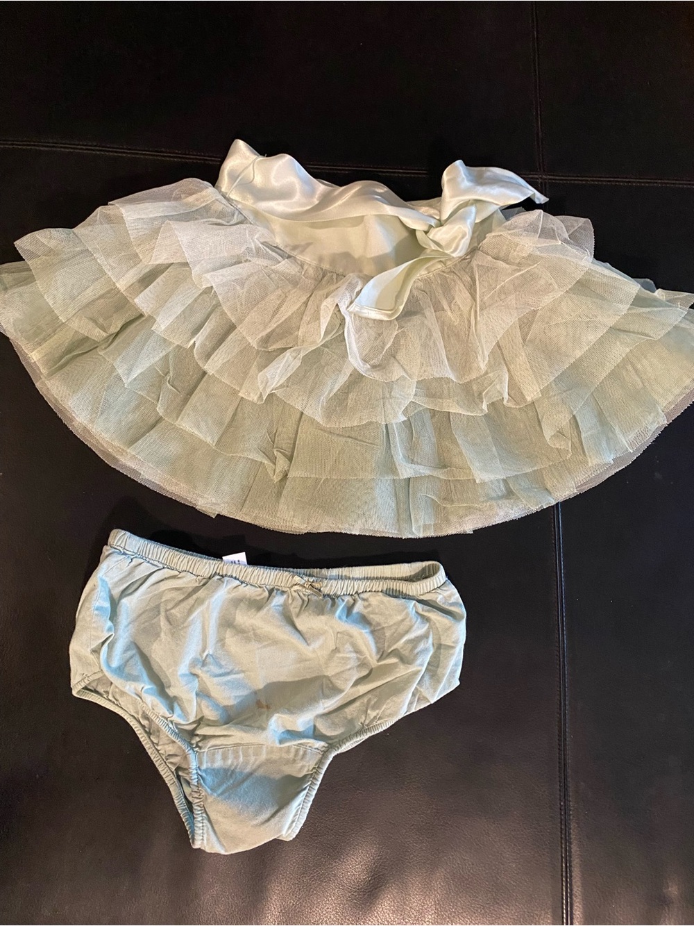 Stella McCartney for babyGap tulle layered skirt in green/mint w/bloomers, sz 4